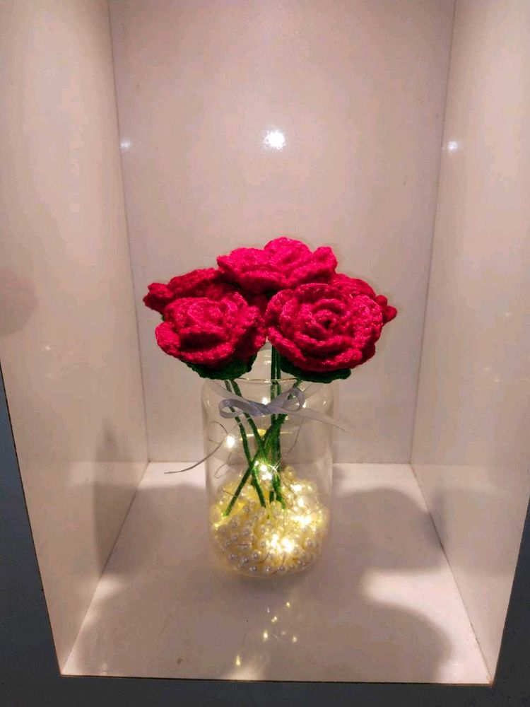 Crochet Red Rose 🌹