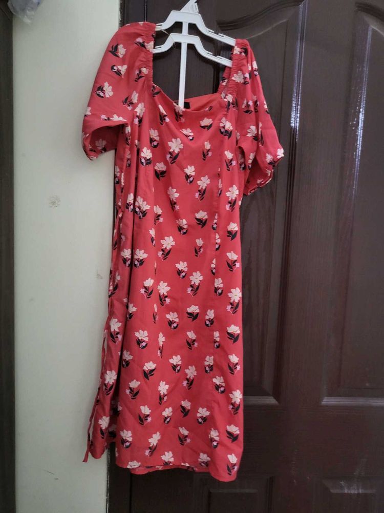 Red Floral Dress