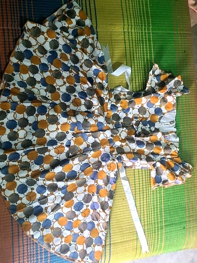 Beautiful Girls Printed Frock - Size 28