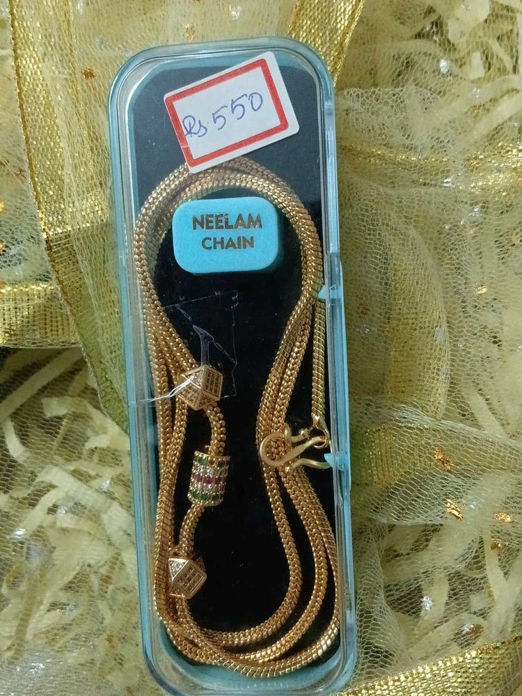 New  Gold Plated Long Chain