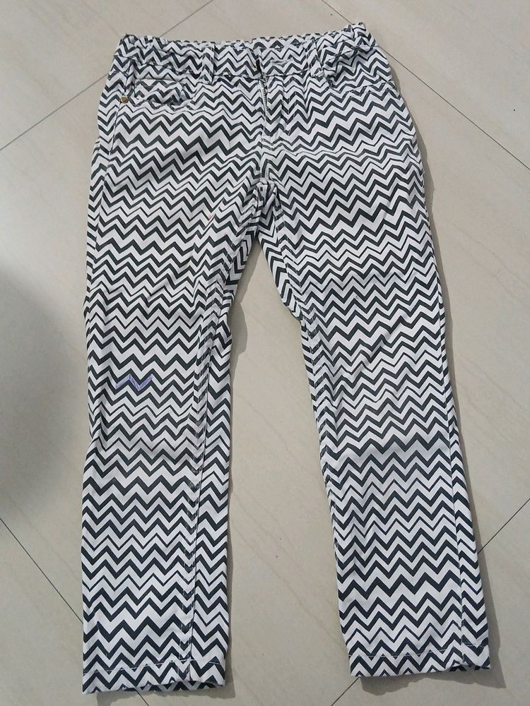 Zebra Pattern Jeans
