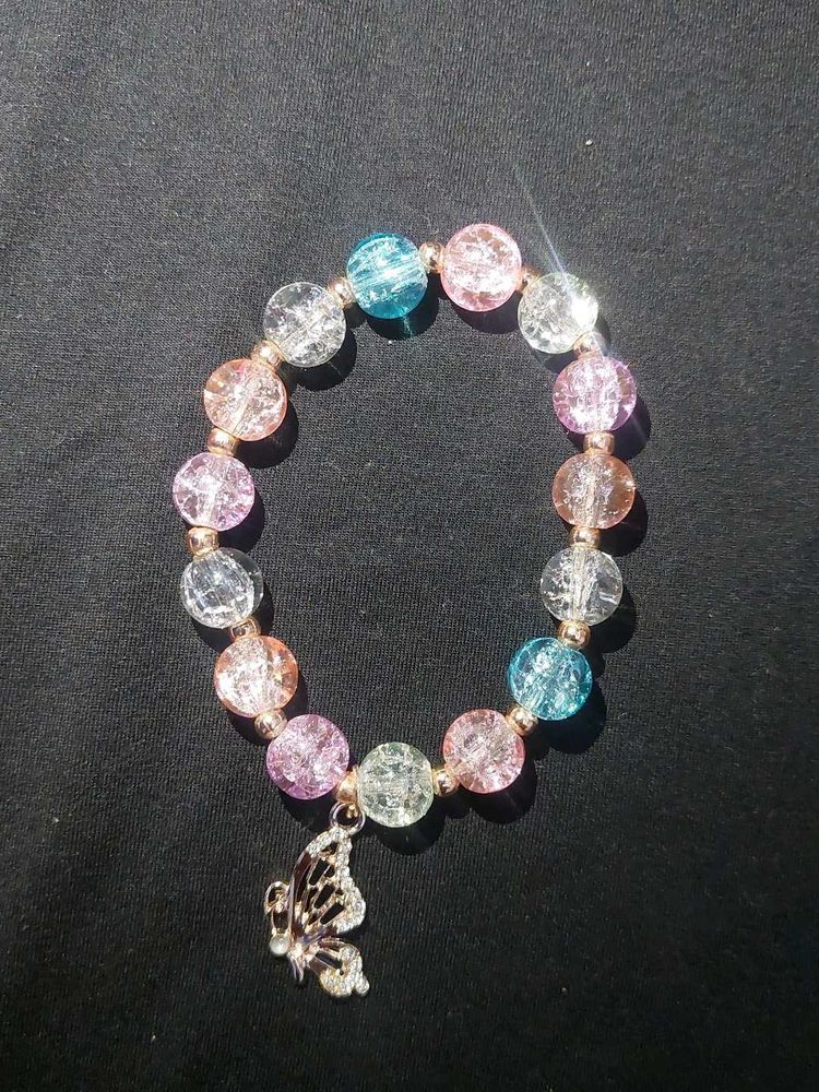 Butterfly Charm Beaded Bracelet