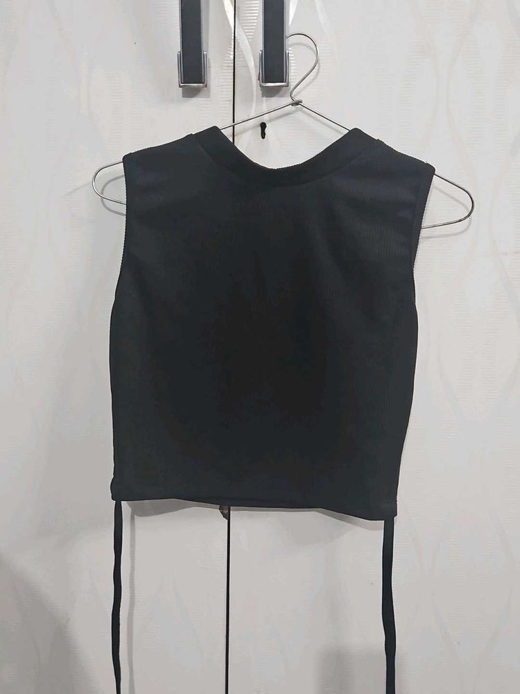 Sleeveless Black Top