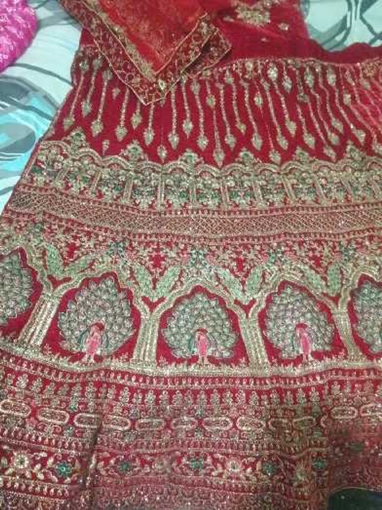 Red Embroidered Lehenga Choli