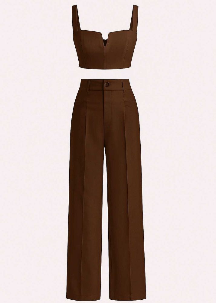 Brown Two-Piece Set