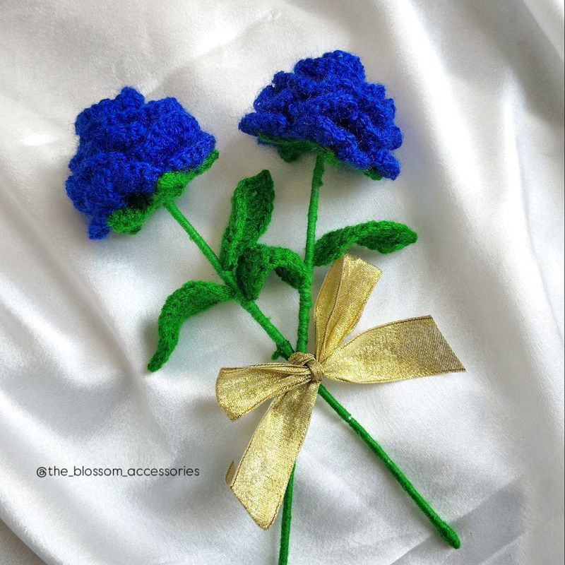Crochet Blue Flowe