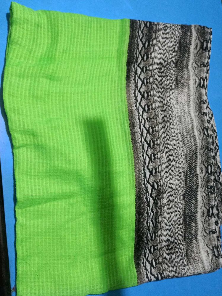 Green &amp; Snake Print Scarf
