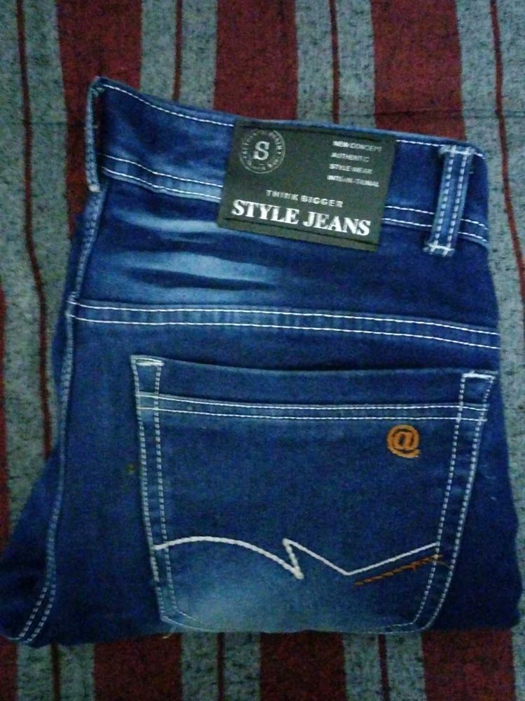 Dark Blue Denim Jeans