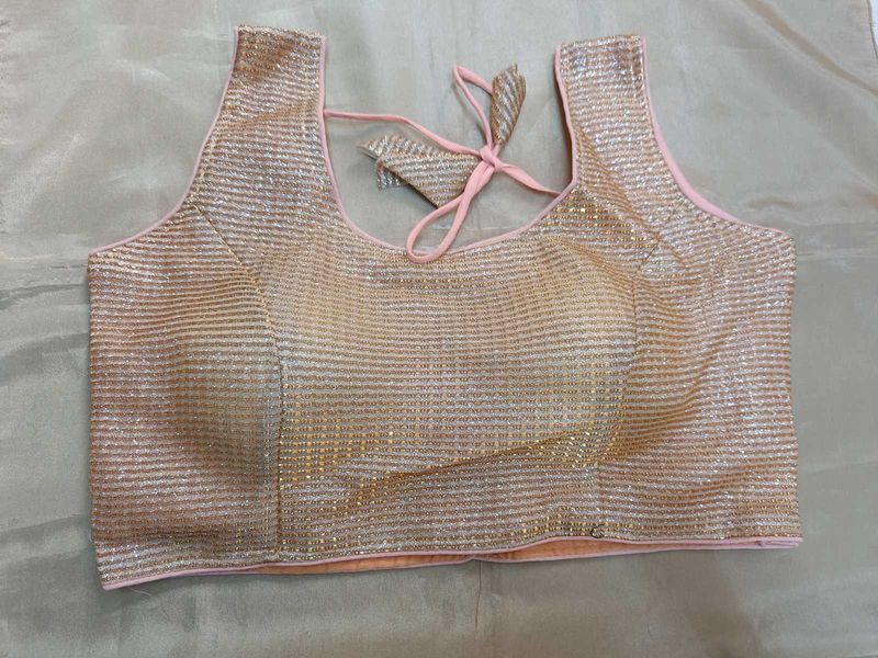 Peach Glitter Blouse