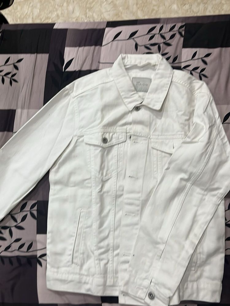 Stylish White Denim Jacket