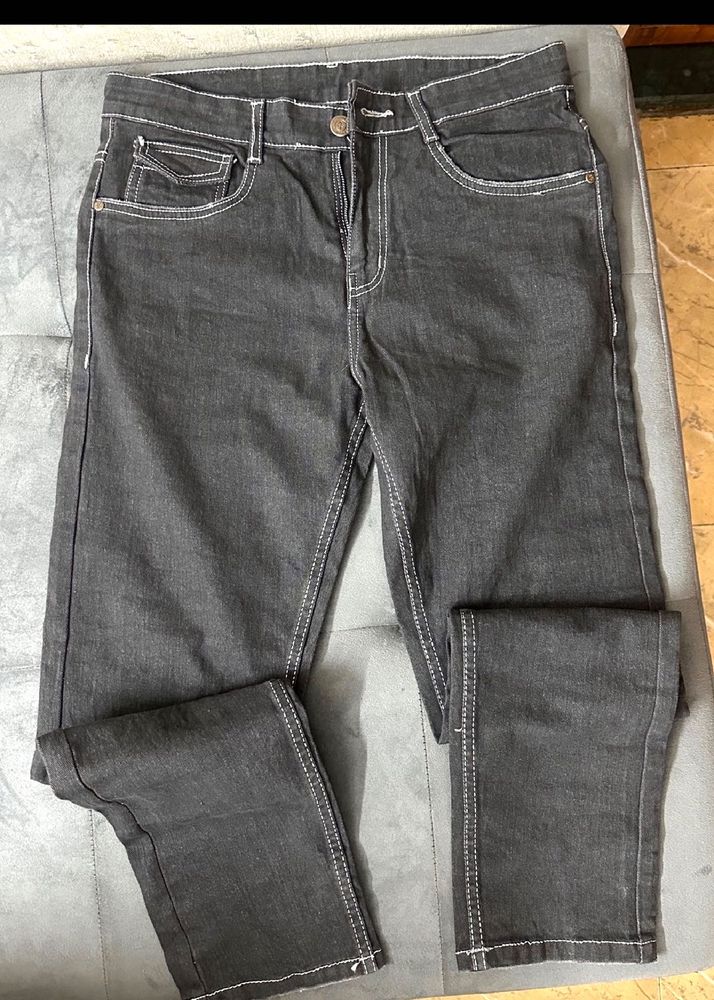 Dark Gray Denim Jeans