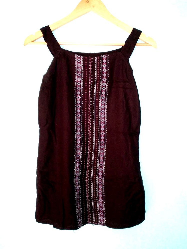 Beautiful Sleeveless Brown Top(Women&#39;s)
