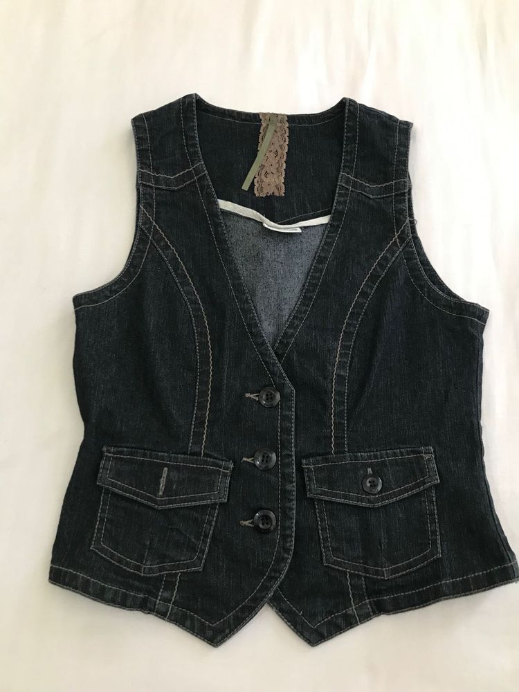Stretchy Denim Waist Coat Bust 32-34