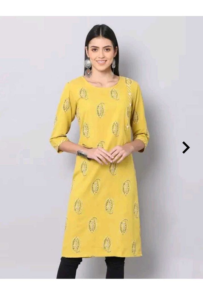 Printed Button Kurta