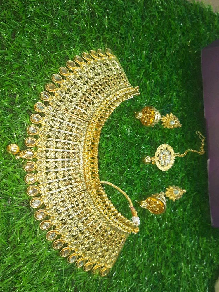 New Gold Plated Heavy Jewellery Set