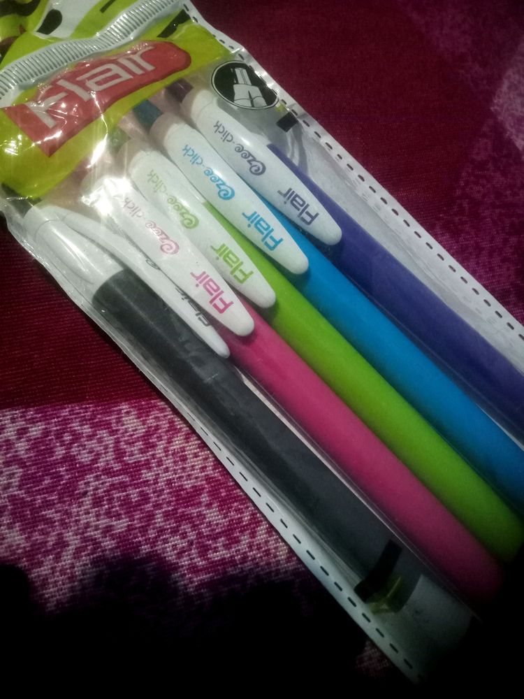 FLAIR EZEE CLICK BALL BLUE PENS