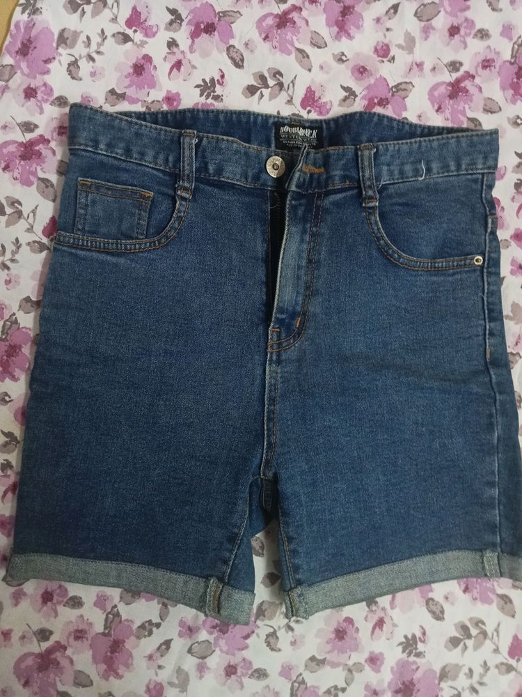 Double Two High Waisted Denim Shorts