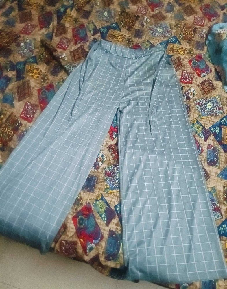 Checkered Wide Leg Lower