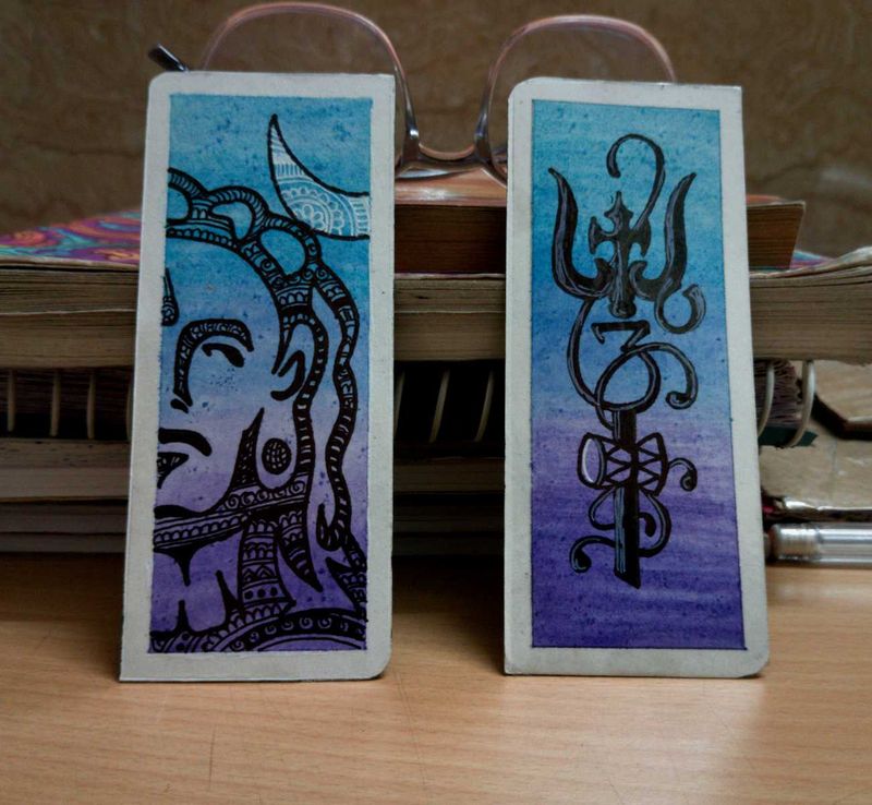 2 Handmade Shiva Bookmarks