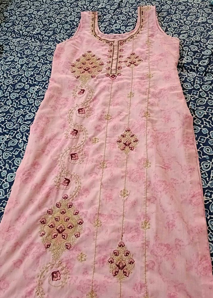 Embroidery Pink Kurta