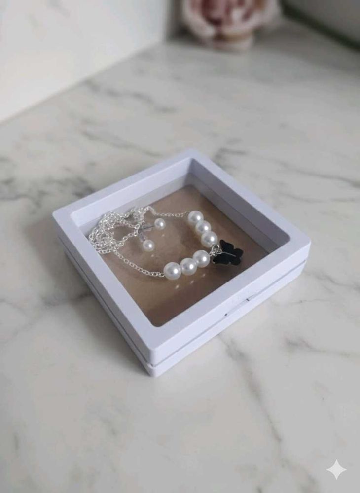 Elegant Pearl Butterfly Jewelry Set