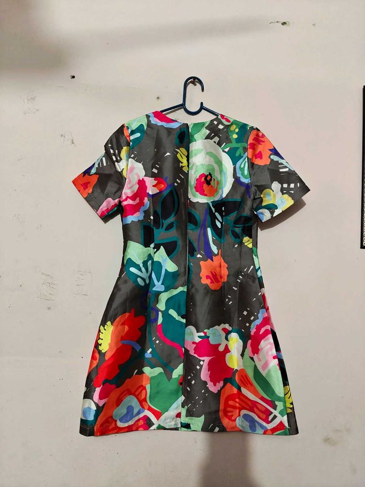 High Fabric Satin Dress