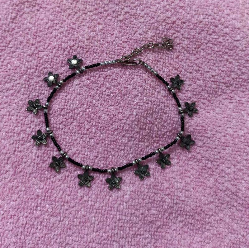 Flower Charm Ankle Bracelet
