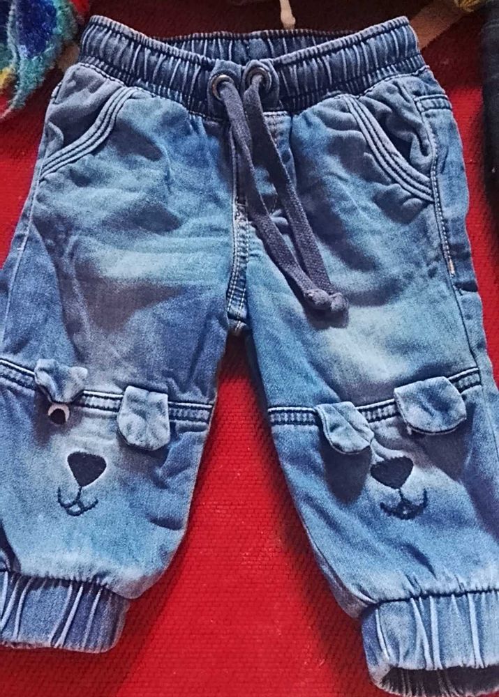 Cute Bear Denim Joggers