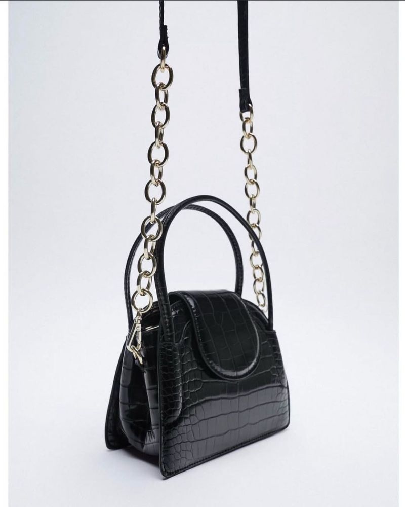 Zara Croc Embossed Bag