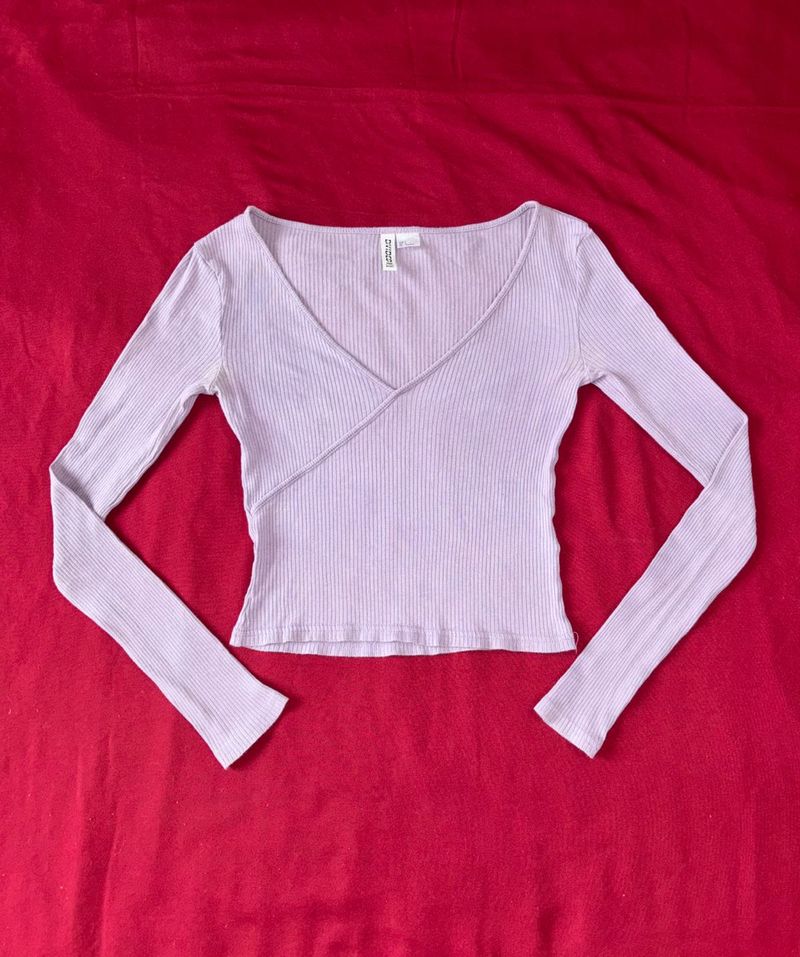H&amp;M Lavender Long Sleeve Top