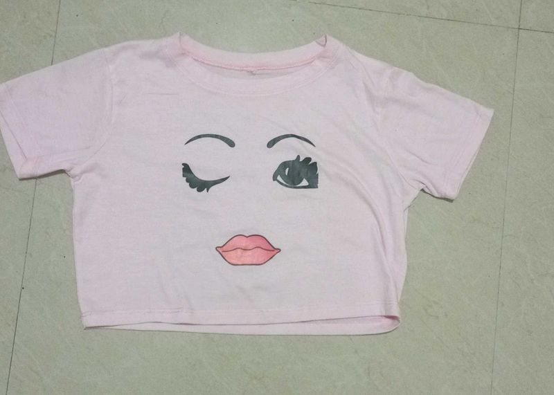 Winking Face Crop Top