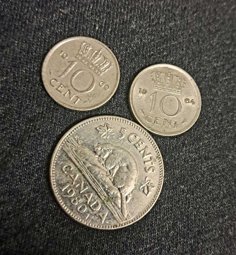 3 Vintage Coins (1960s-1980)