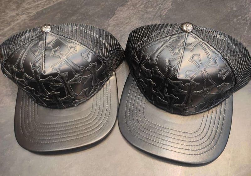 CHROME HEARTS SNAPBACKS WITH LEATHER PATCHES 🏴‍☠️