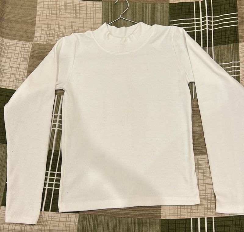 White Full Sleves Top (xs-s)