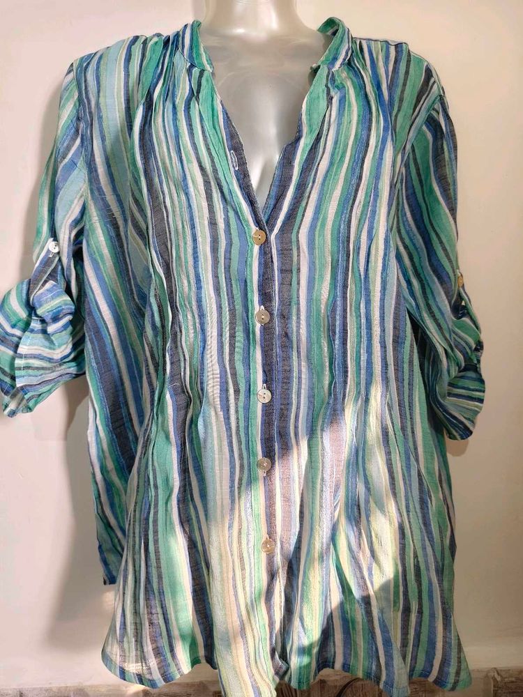 🎄Buy 1, Get 1 Free🎁Size L/XL Striped TopStriped