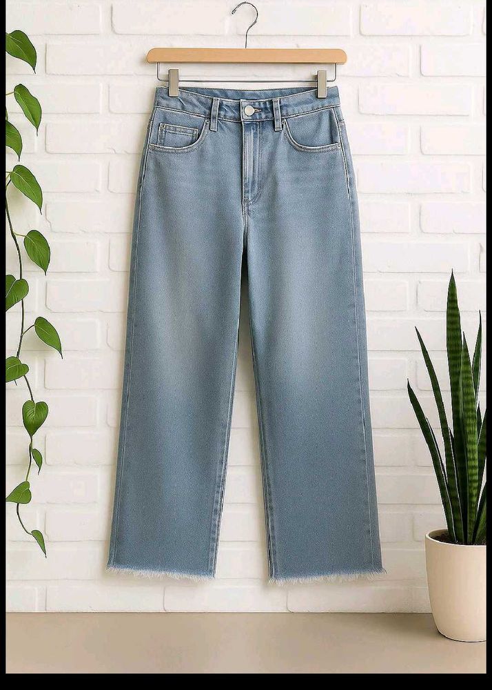 Wide Leg Denim Jeans