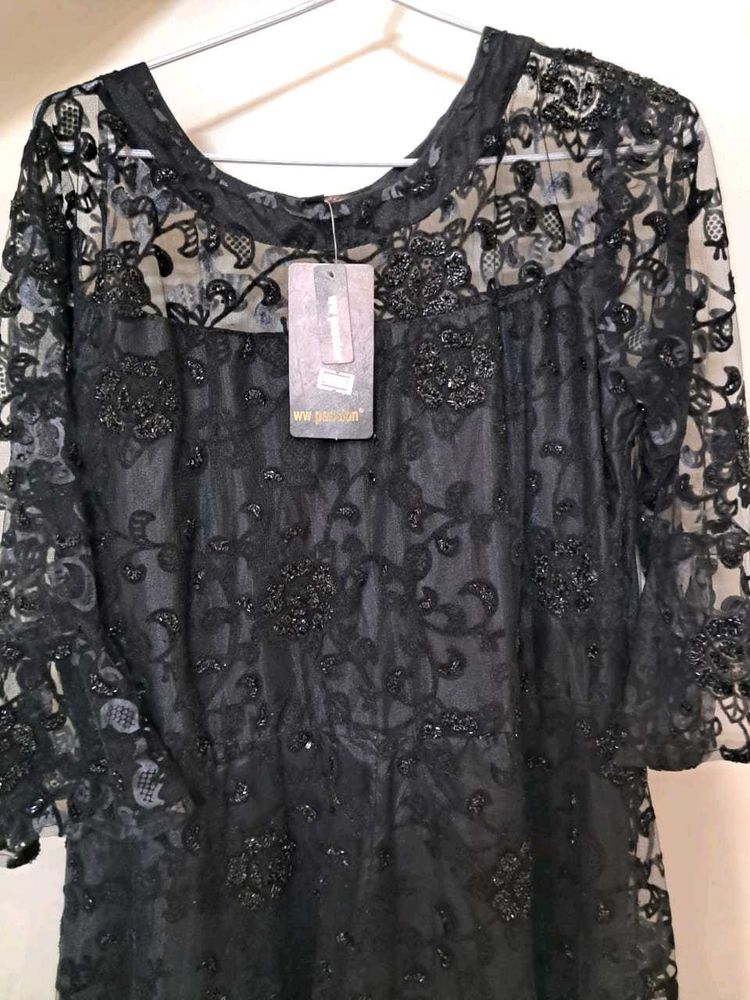 Elegant Black Ethnic Gown