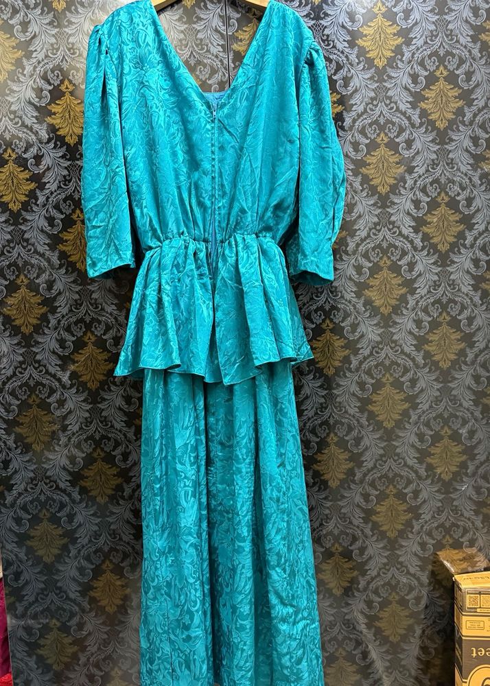 Elegant Teal Maxi Dress