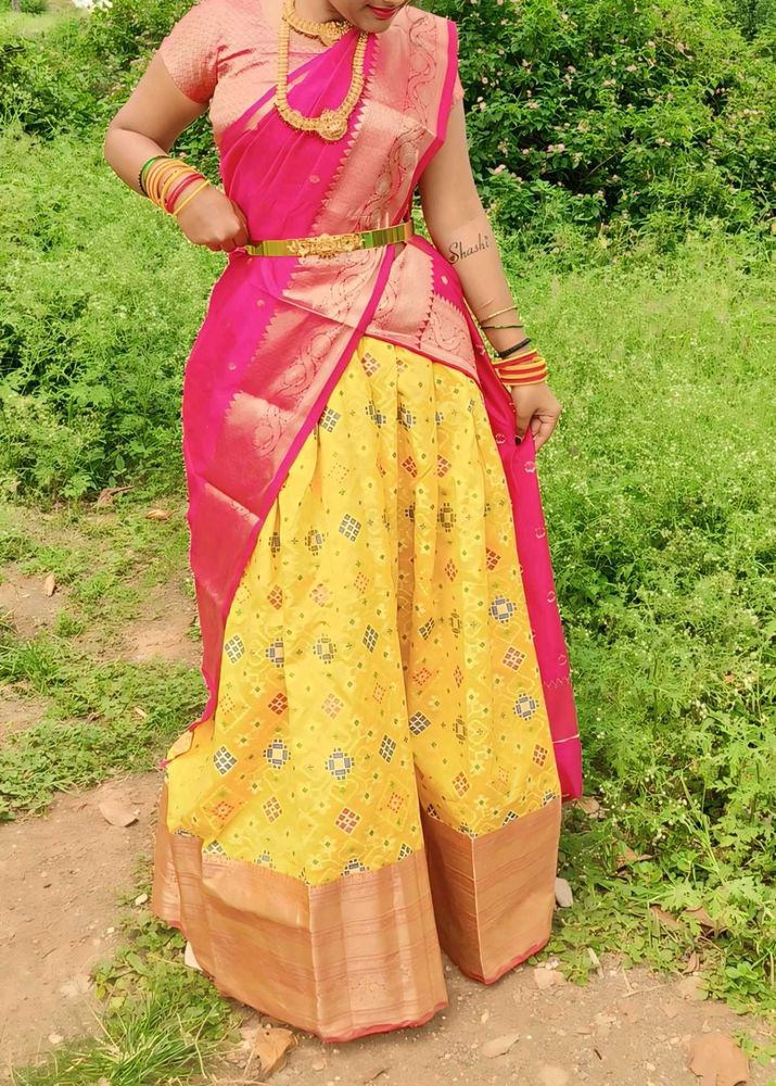 Pink &amp; Yellow Lehenga Choli