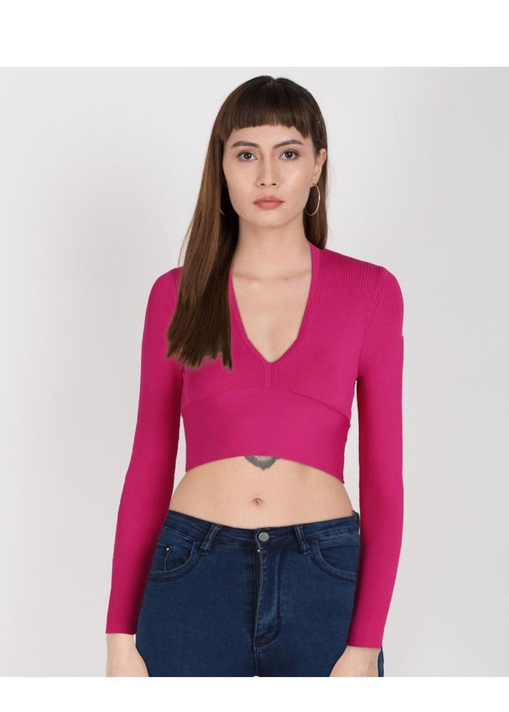 FCUK Ribbed Fitted Top