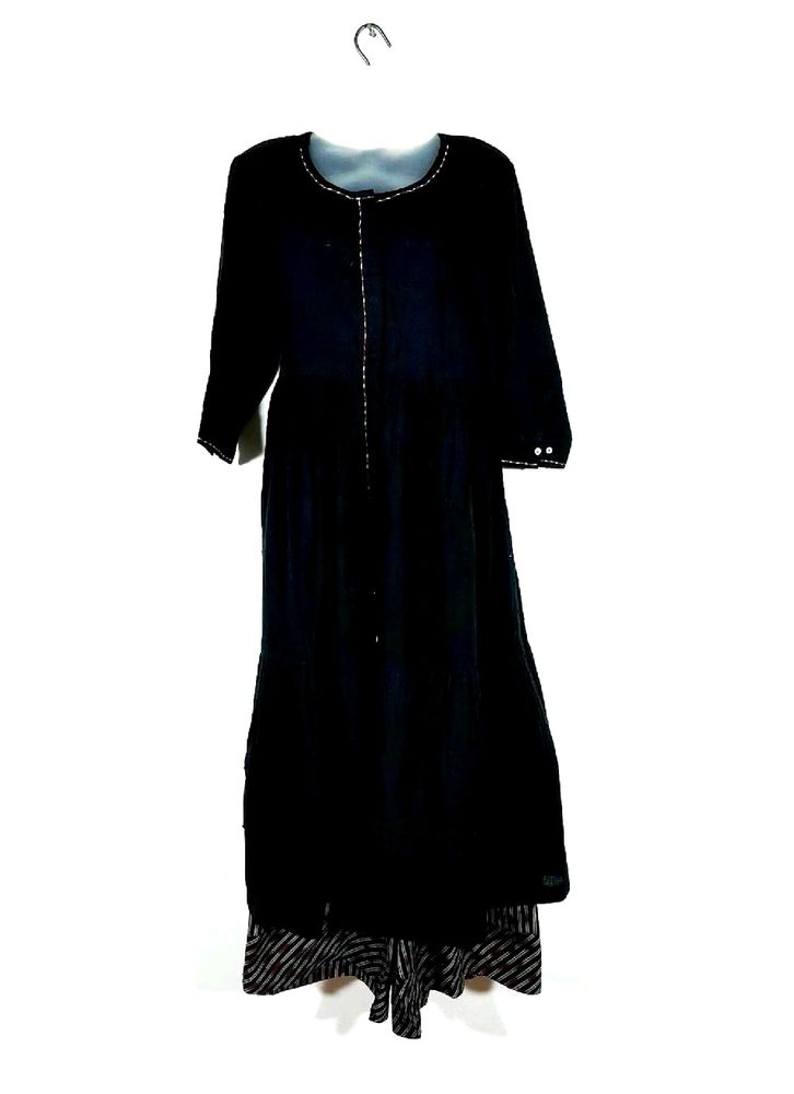 Black A Line Kurta Set