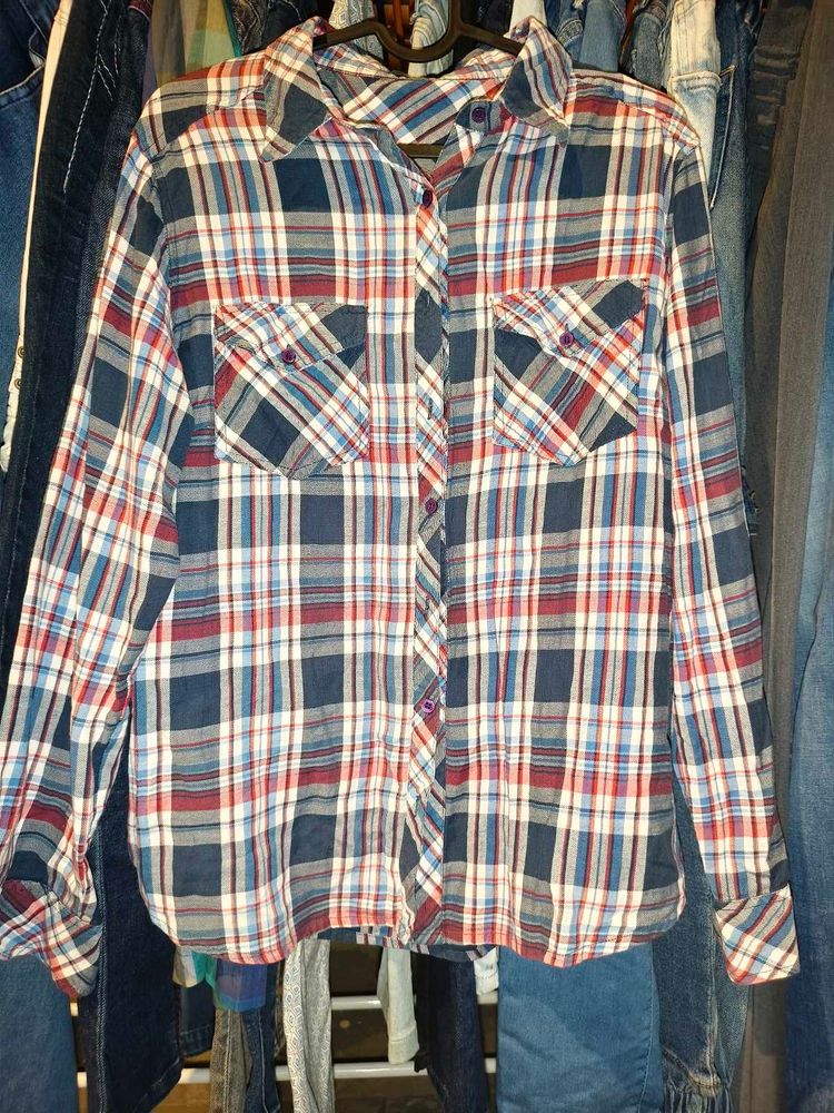 Plaid Flannel Shirt 32-34 inches