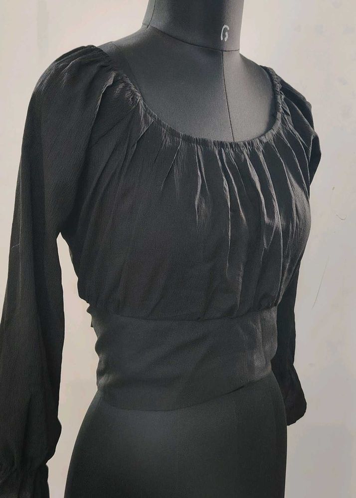 Black Please to Crop Top