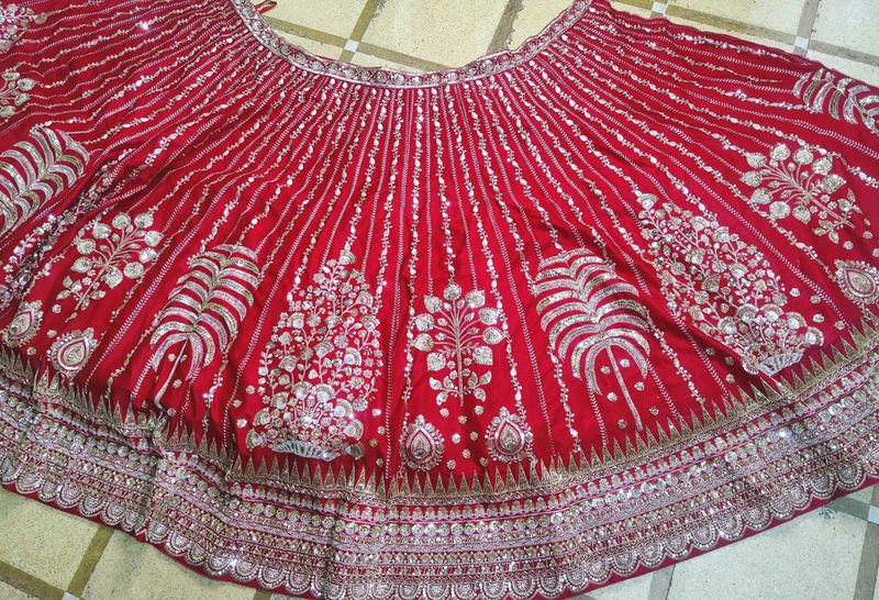 Red Embroidered Lehenga Choli