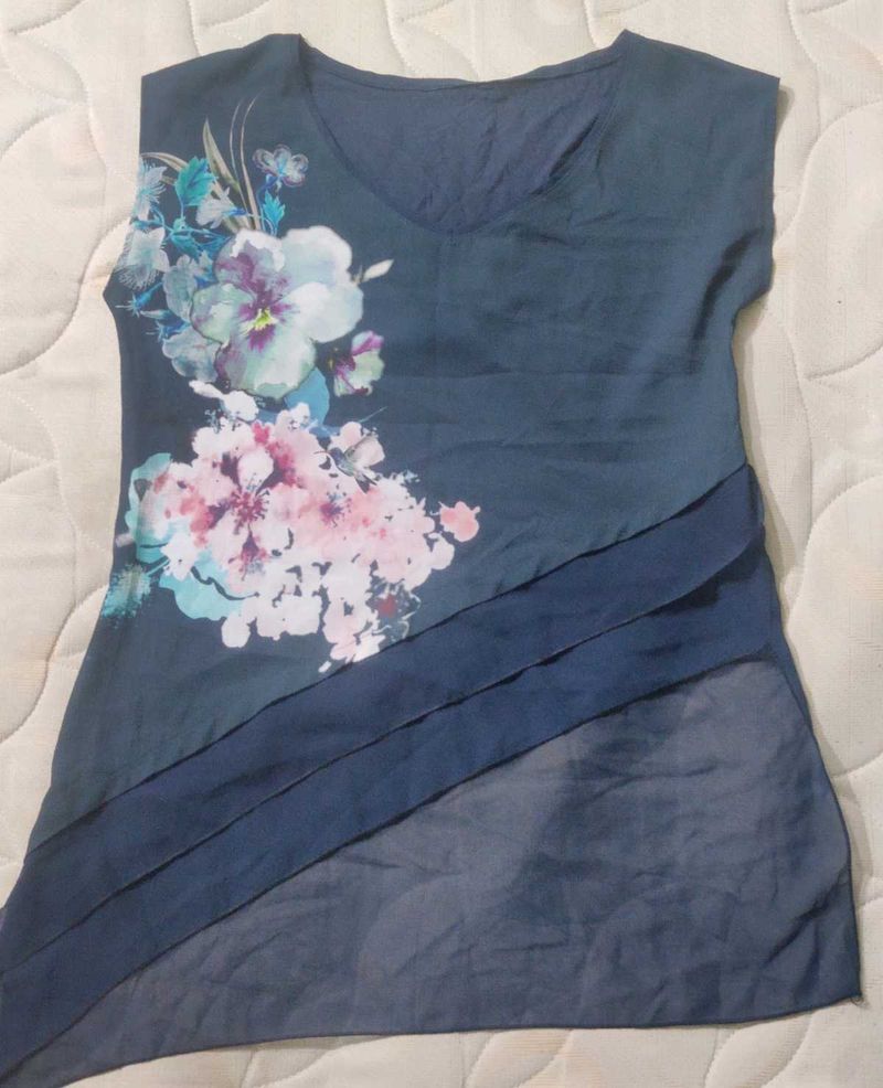 Blue Kurti Style Top 💙