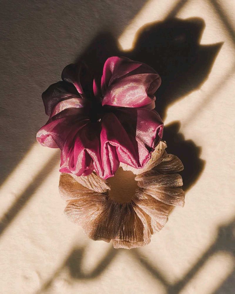 Premium Jimmy Choo / Crushed Tissue Scrunchies