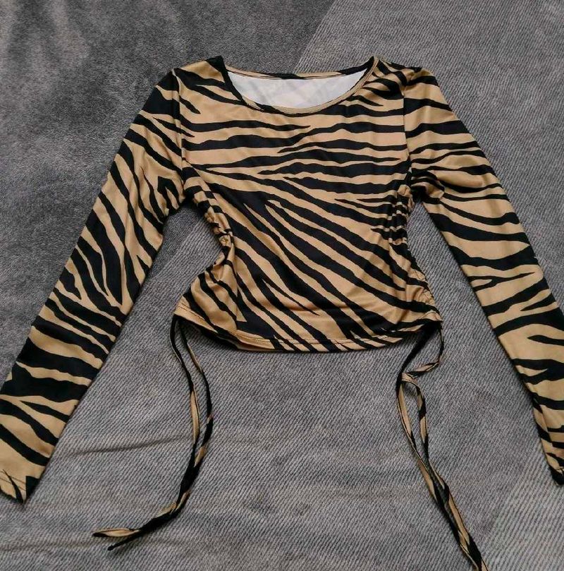 Zebra Print Crop Top
