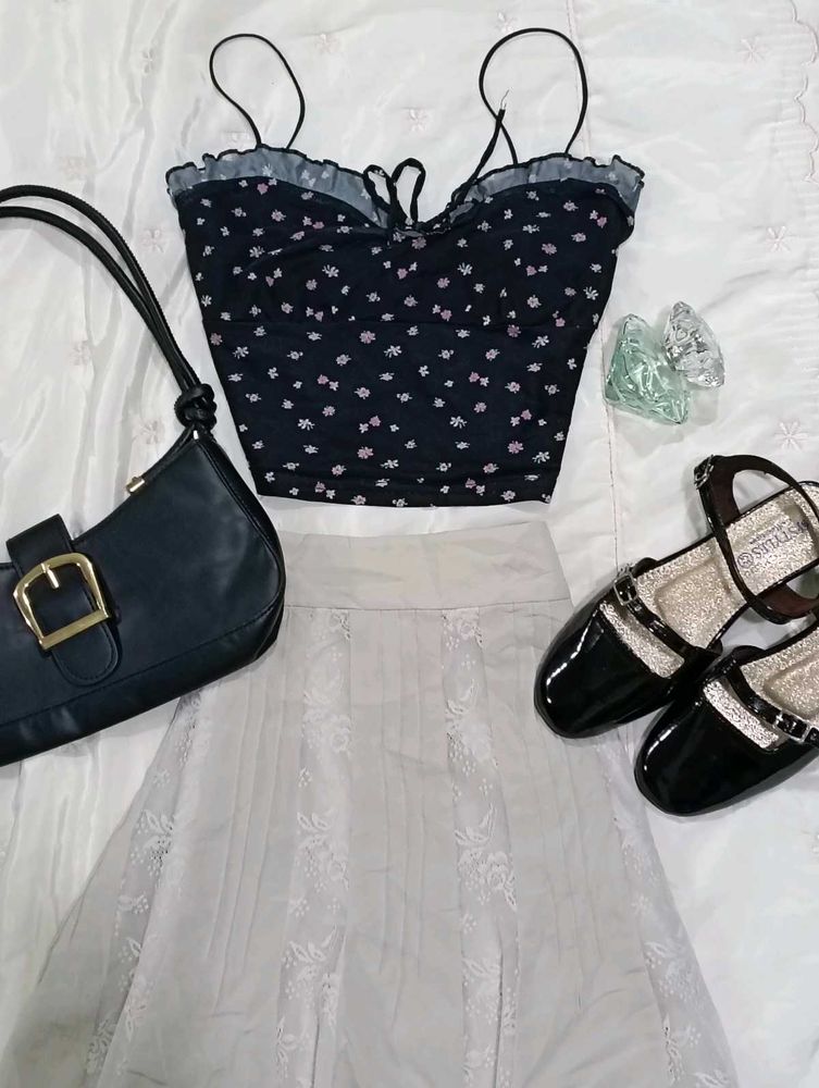 Floral Tie-Front Top