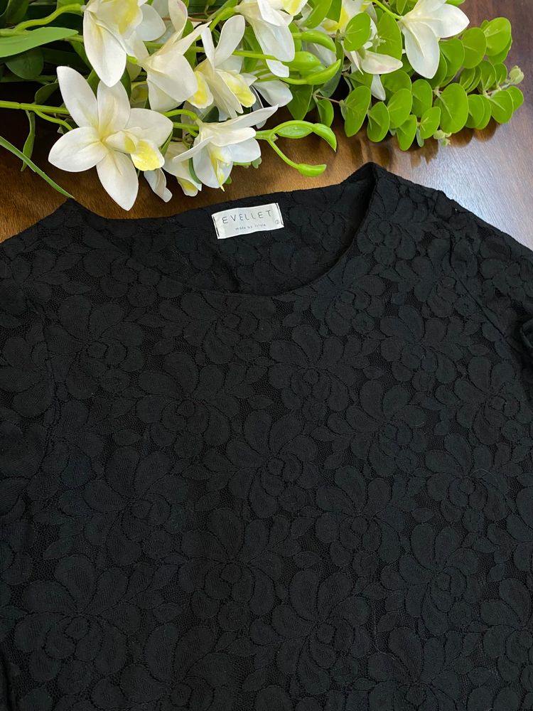 Elegant Black Lace Top