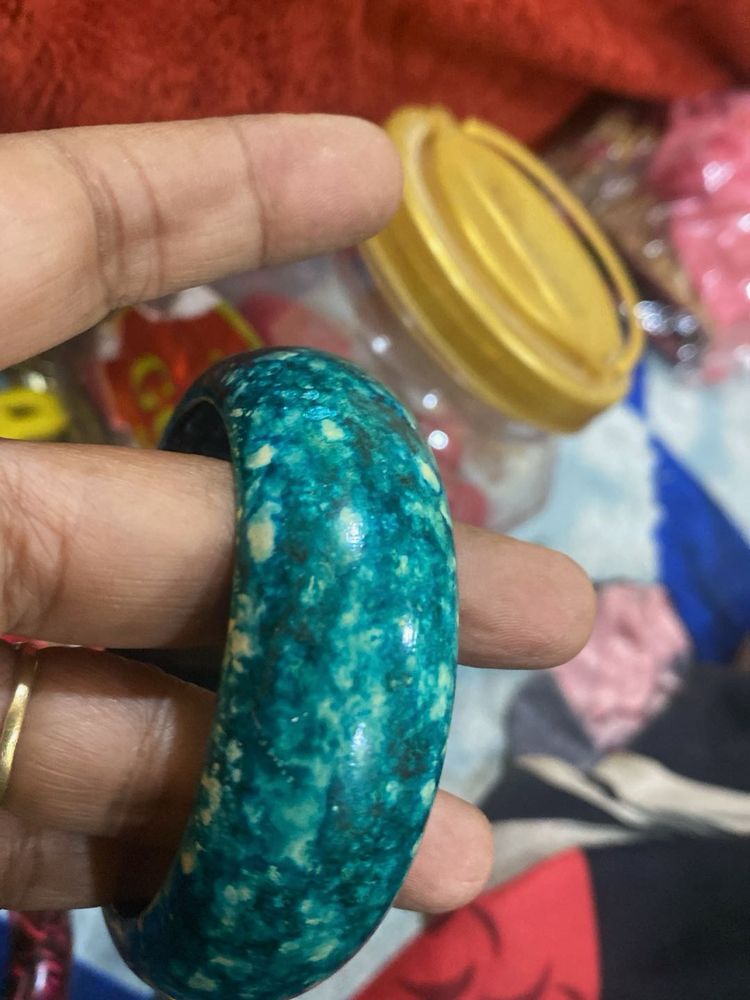 Vintage Blue Stone Bangle Bracelet
